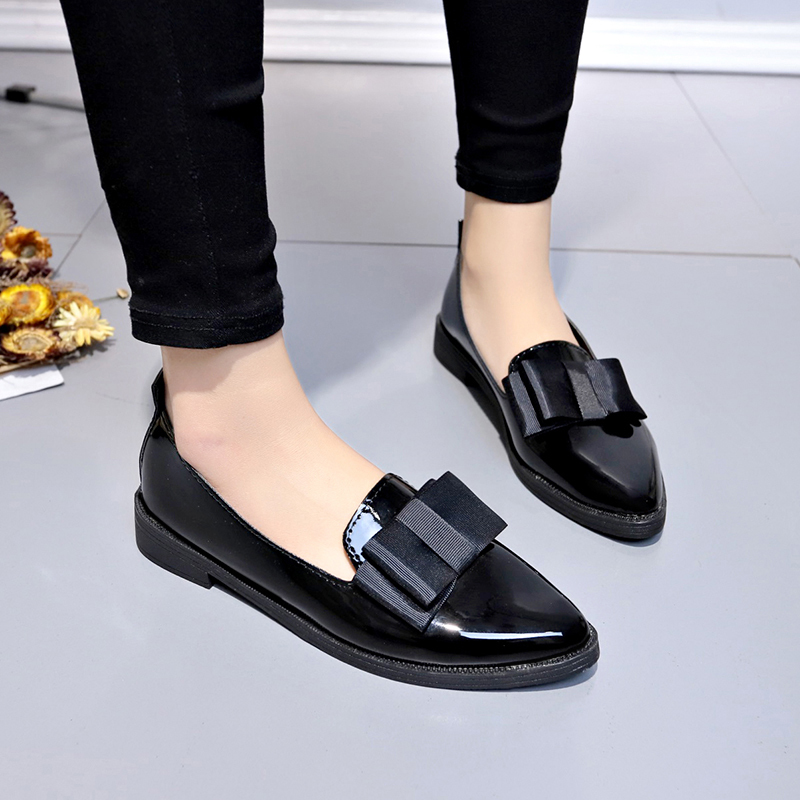 Black/ Wine Red Patent Leather - Shoes For Women Flats incelemesi ve fiyatı