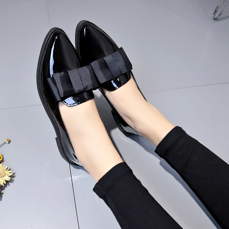 Black/ Wine Red Patent Leather - Shoes For Women Flats incelemesi ve fiyatı