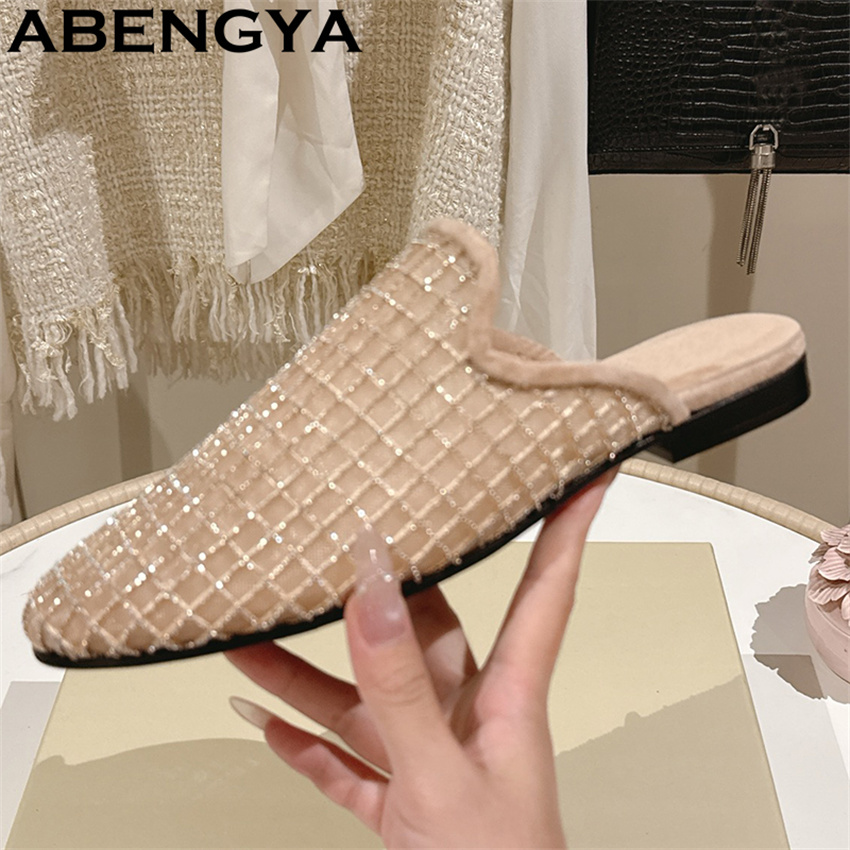 Shiny Lace Mesh Round Toe Flat - Women Shoes For Walking incelemesi ve fiyatı
