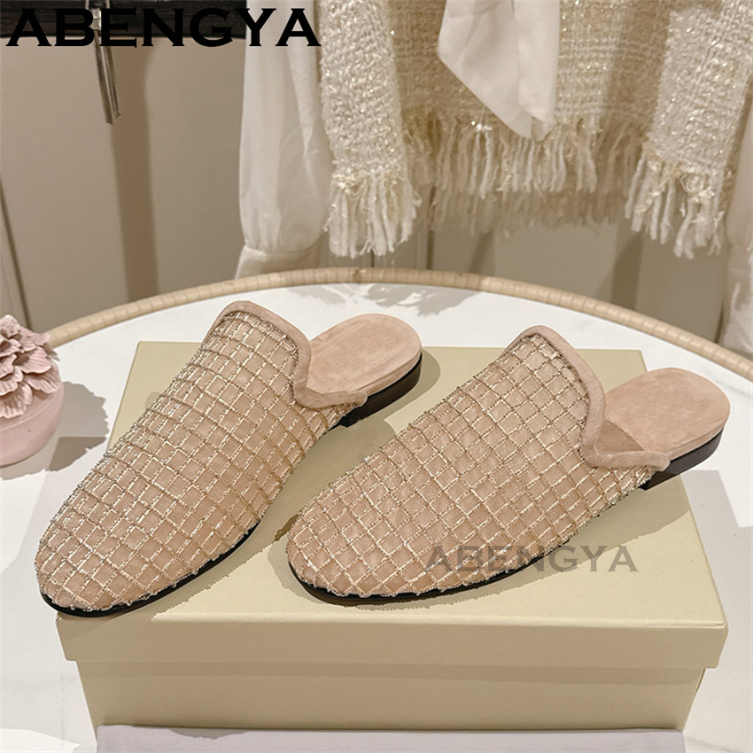 Shiny Lace Mesh Round Toe Flat - Women Shoes For Walking incelemesi ve fiyatı