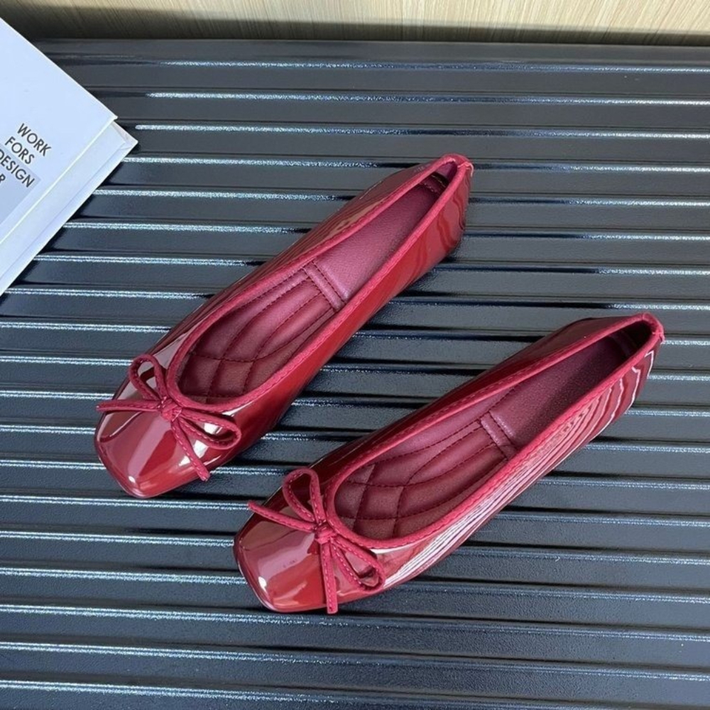 Women Nude Pink Patent Leather - Shoes For Women Flats incelemesi ve fiyatı