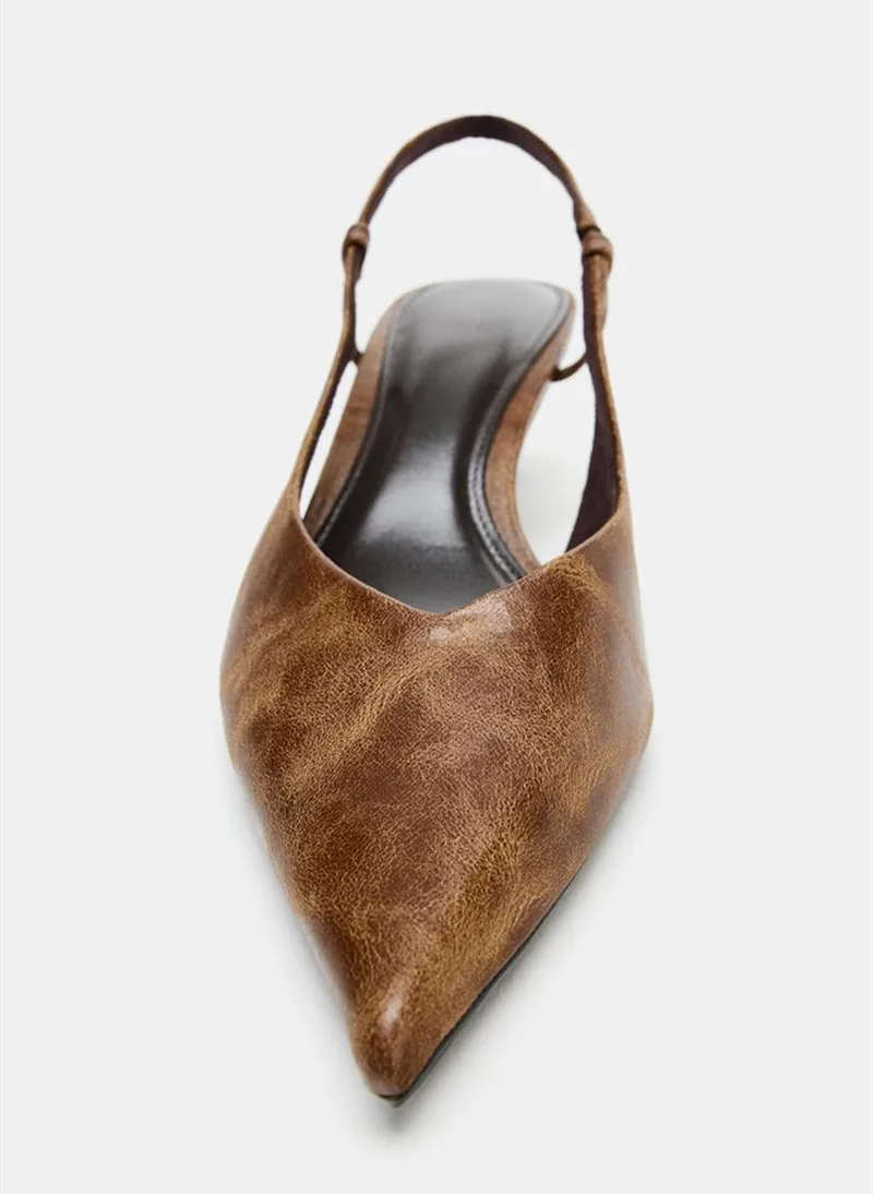 Retro Brown Kitten Heel Design - Women Shoes Brown Colour incelemesi ve fiyatı
